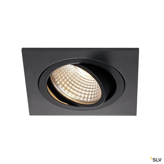 SLV NEW TRIA DL SQUARE Set Downlight, mattschwarz, 6W, 38°,3000K,inkl. Treiber,Clipf.