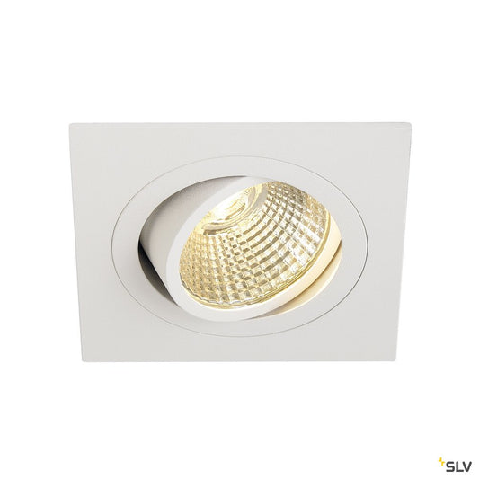 SLV NEW TRIA LED DL SQUARE Set, Downlight, mattweiss, 6W, 38°, 3000K, inkl. Treiber, Clipfed.