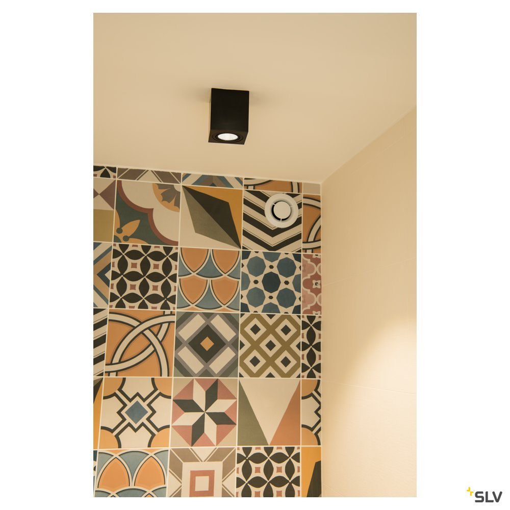 SLV TRILEDO SQUARE CL Aufbau- downlight, mattschwarz, LED, 6W, 38°, 3000K, inkl. Treiber