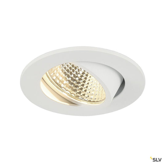 SLV NEW TRIA LED 3W DL ROUND Set, Downlight, mattweiss, 38°, 3000K, inkl. Treiber, Clipfed.