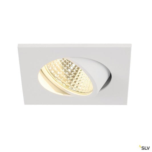 SLV NEW TRIA LED 3W DL SQUARE Set, Downlight, mattweiss, 38°, 3000K, inkl. Treiber, Clipfed.