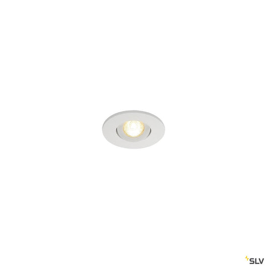 SLV NEW TRIA MINI DL ROUND Set Downlight, mattweiss, 30°, 3000K, inkl. Treiber, Clipfed.