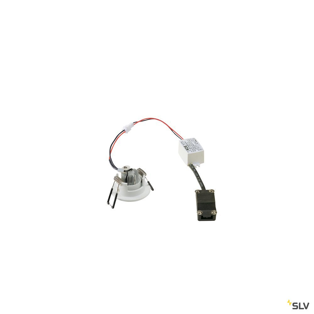 SLV NEW TRIA MINI DL ROUND Set Downlight, mattweiss, 30°, 3000K, inkl. Treiber, Clipfed.