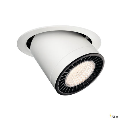 SLV SUPROS MOVE Deckeneinbau- leuchte, rund, weiss, 3000lm, 3000K, SLM LED, 60° Reflektor