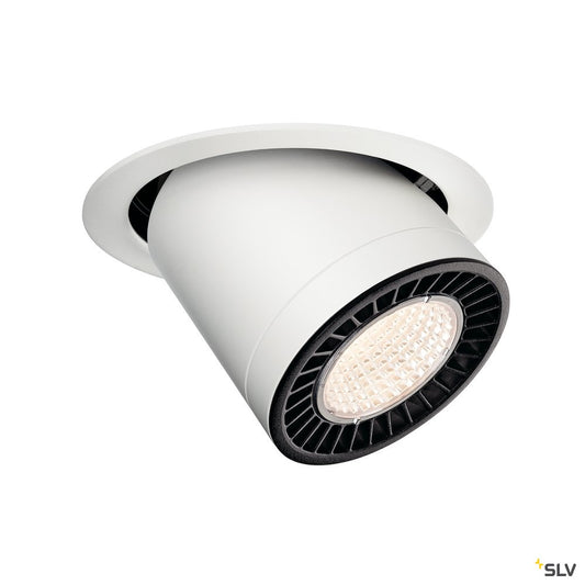 SLV SUPROS MOVE Deckeneinbau- leuchte, rund, weiss, 3000lm, 3000K, SLM LED, 60° Reflektor