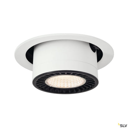 SLV SUPROS MOVE Deckeneinbau- leuchte, rund, weiss, 3000lm, 3000K, SLM LED, 60° Reflektor