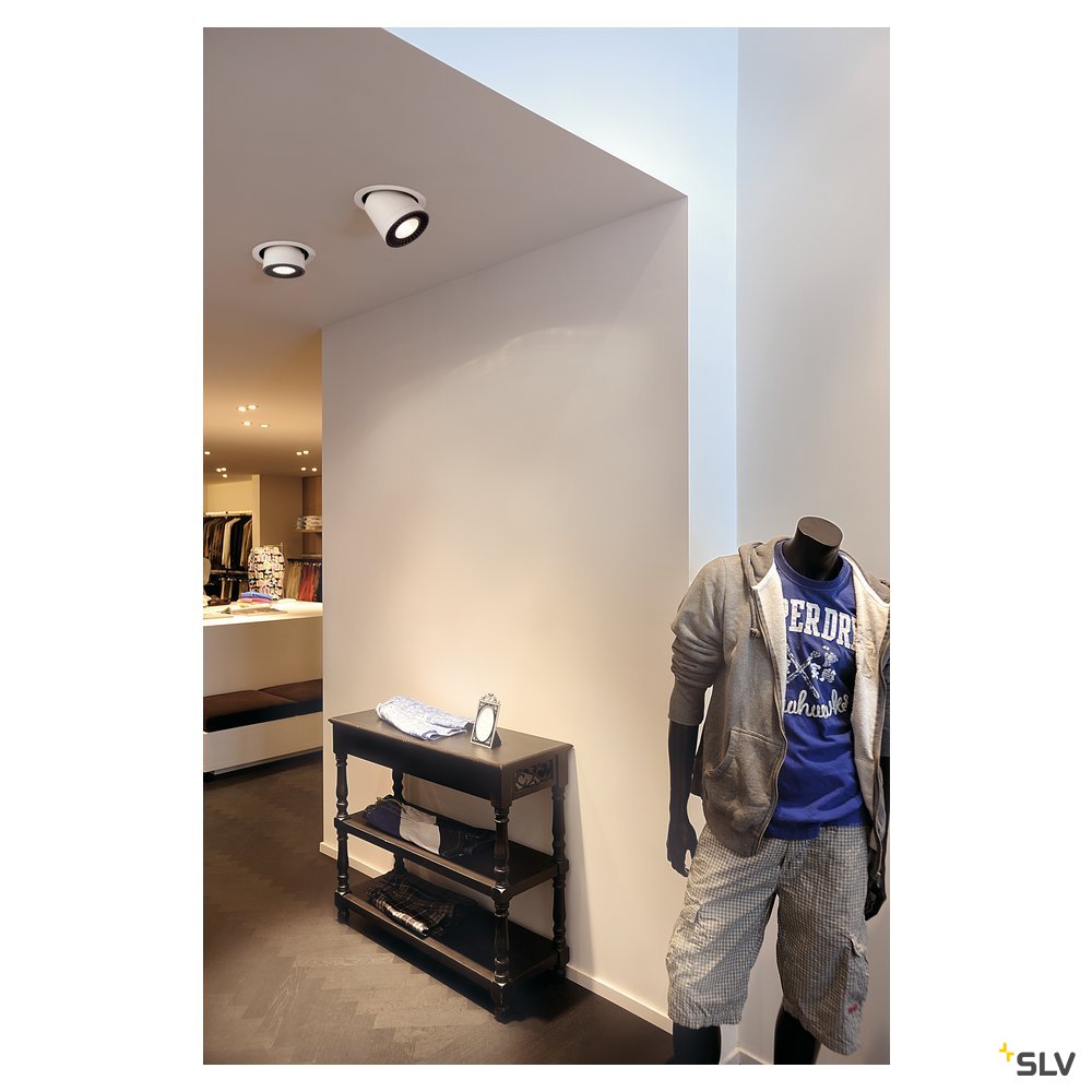 SLV SUPROS MOVE Deckeneinbau- leuchte, rund, weiss, 3000lm, 3000K, SLM LED, 60° Reflektor