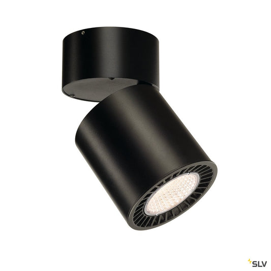 SLV SUPROS CL Deckenleuchte, rund, schwarz, 3000lm, 3000K, SLM LED, 60° Reflektor
