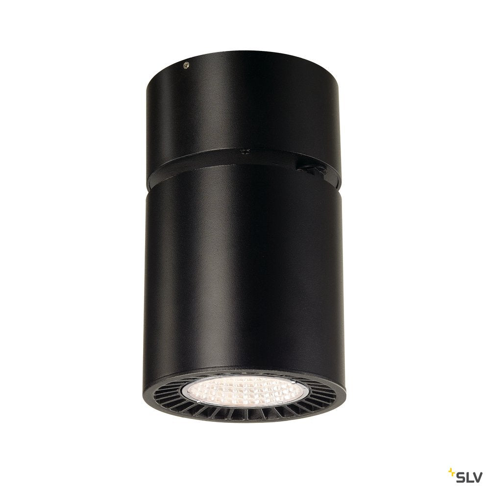 SLV SUPROS CL Deckenleuchte, rund, schwarz, 3000lm, 3000K, SLM LED, 60° Reflektor
