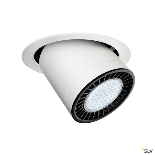SLV SUPROS MOVE Deckeneinbau- leuchte, rund, weiß, 3000lm, 4000K, SLM LED, 60° Reflektor