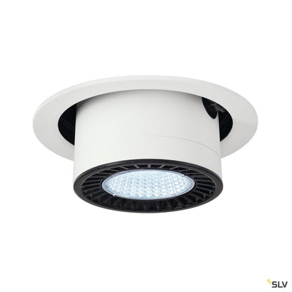 SLV SUPROS MOVE Deckeneinbau- leuchte, rund, weiß, 3000lm, 4000K, SLM LED, 60° Reflektor