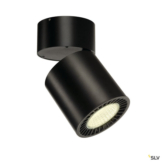 SLV SUPROS CL Deckenleuchte, rund, schwarz, 3000lm, 4000K, SLM LED, 60° Reflektor
