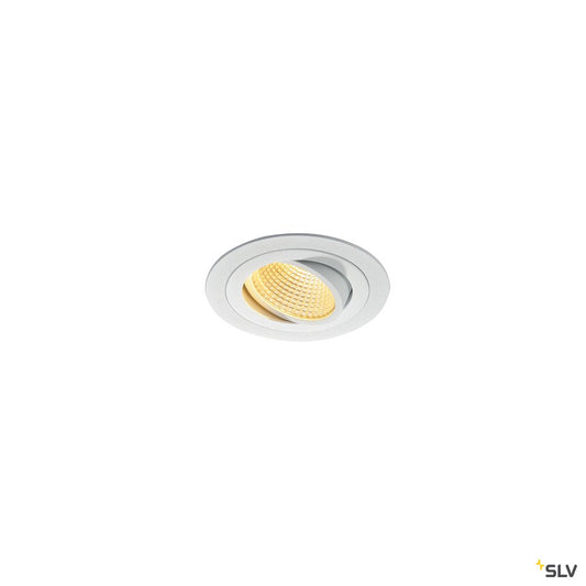 SLV NEW TRIA LED DL ROUND Set, mattweiss, 12W, 38°, 2700K, inkl. Treiber, Clipfed.
