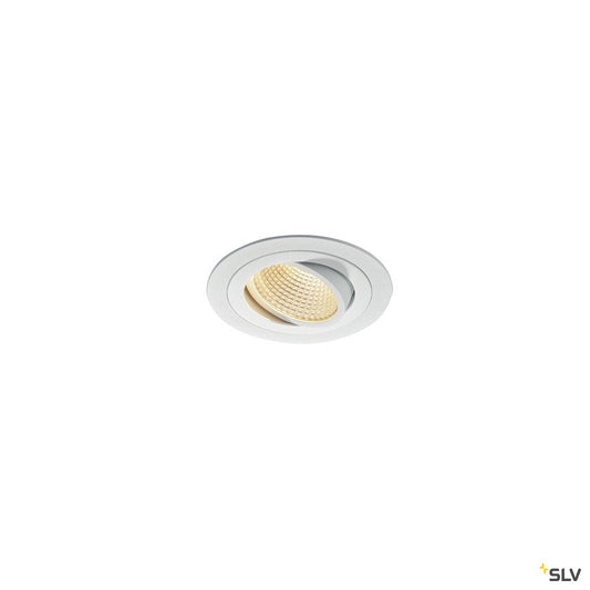 SLV NEW TRIA LED DL ROUND Set, mattweiss, 12W, 38°, 3000K, inkl. Treiber, Clipfed.