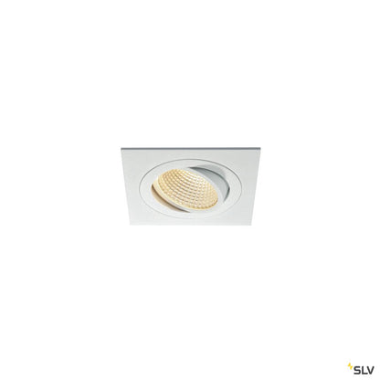 SLV NEW TRIA LED DL SQUARE Set, mattweiss, 12W, 38°, 3000K, inkl. Treiber, Clipfed.