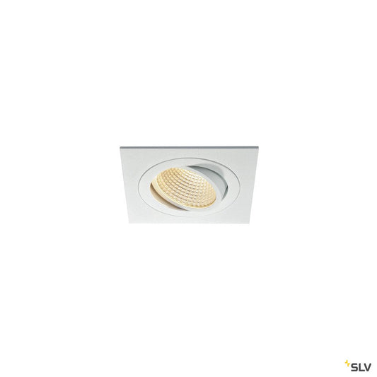 SLV NEW TRIA LED DL SQUARE Set, mattweiss, 12W, 38°, 3000K, inkl. Treiber, Clipfed.