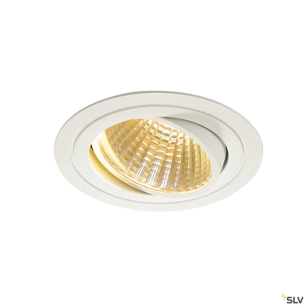 SLV NEW TRIA LED DL ROUND Set, mattweiss, 25W, 30°, 2700K, inkl. Treiber, Clipfed.
