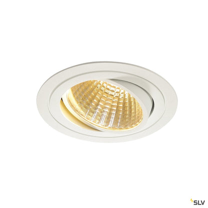 SLV NEW TRIA LED DL ROUND Set, mattweiss, 25W, 30°, 2700K, inkl. Treiber, Clipfed.