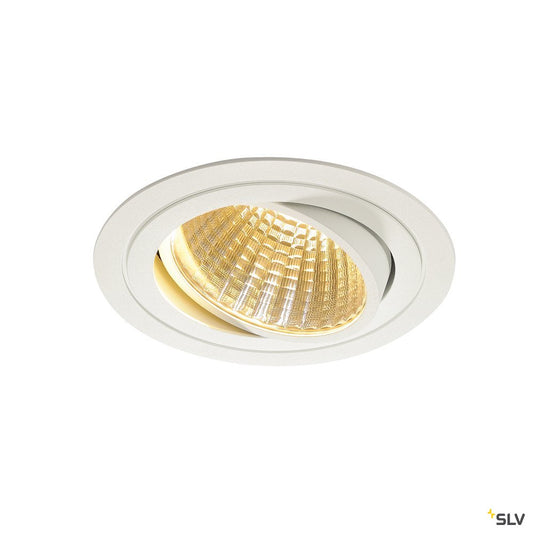 SLV NEW TRIA LED DL ROUND Set, mattweiss, 25W, 30°, 2700K, inkl. Treiber, Clipfed.