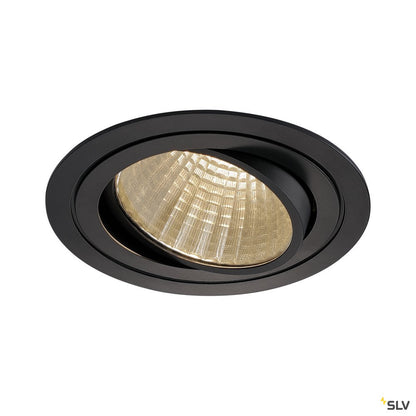 SLV NEW TRIA LED DL ROUND Set, mattschwarz, 25W, 30°, 3000K, inkl. Treiber, Clipfed.