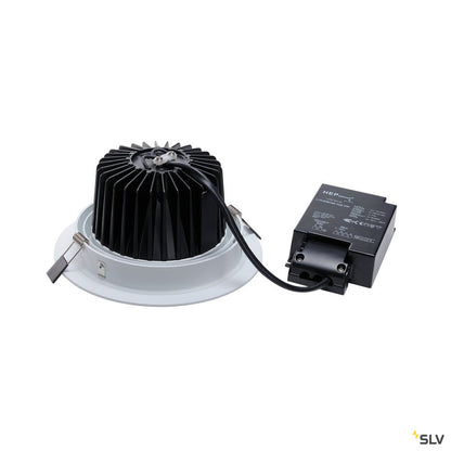 SLV NEW TRIA LED DL ROUND Set, mattweiss, 25W, 30°, 3000K, inkl. Treiber, Clipfed.