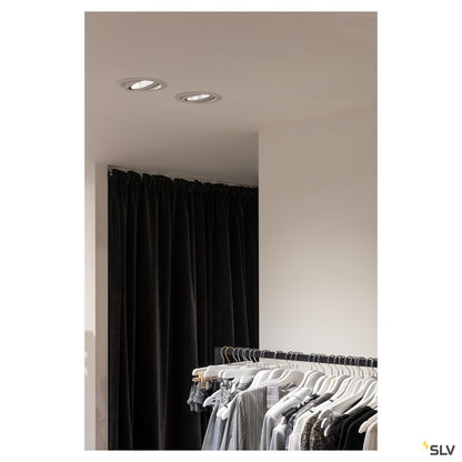 SLV NEW TRIA LED DL ROUND Set, mattweiss, 25W, 30°, 3000K, inkl. Treiber, Clipfed.