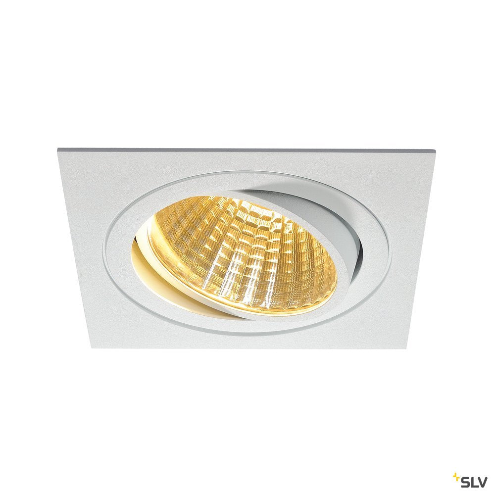 SLV NEW TRIA LED DL SQUARE Set, mattweiss, 25W, 30°, 2700K, inkl. Treiber, Clipfed.