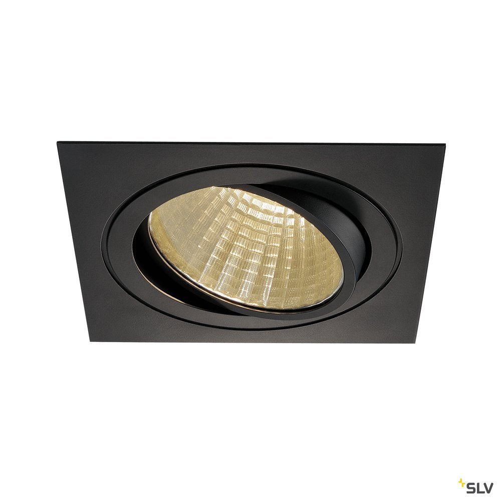 SLV NEW TRIA LED DL SQUARE Set, mattschwarz, 25W, 30°, 3000K, inkl. Treiber, Clipfed.