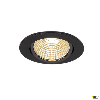 SLV NEW TRIA 68 LED DL ROUND Set, mattschwarz, 9W, 38°, 3000K, inkl. Treiber