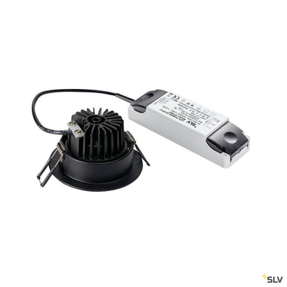 SLV NEW TRIA 68 LED DL ROUND Set, mattschwarz, 9W, 38°, 3000K, inkl. Treiber