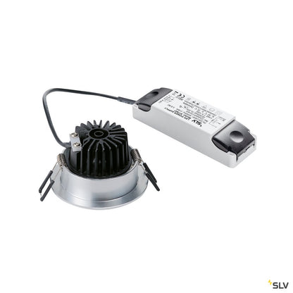 SLV NEW TRIA 68 LED DL ROUND Set, alu-brushed, 9W, 38°, 3000K, inkl. Treiber