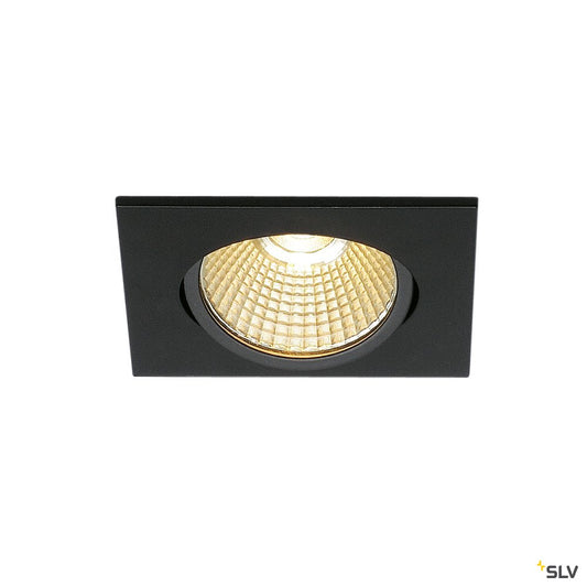 SLV NEW TRIA 68 LED DL SQUARE Set, mattschwarz, 9W, 38°, 3000K, inkl. Treiber