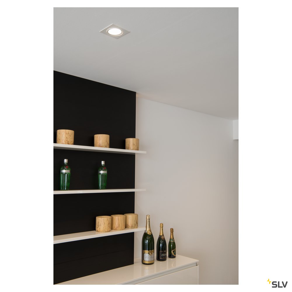 SLV NEW TRIA 68 LED DL SQUARE Set, mattweiss, 9W, 38°, 3000K, inkl. Treiber
