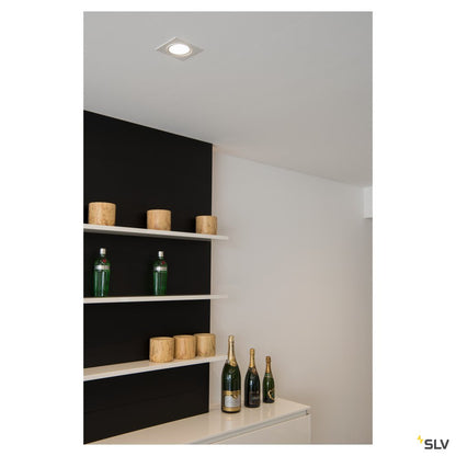 SLV NEW TRIA 68 LED DL SQUARE Set, mattweiss, 9W, 38°, 3000K, inkl. Treiber