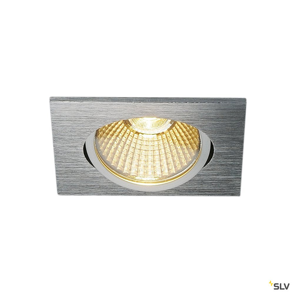 SLV NEW TRIA 68 LED DL SQUARE Set, alu-brushed, 9W, 38°, 3000K, inkl. Treiber