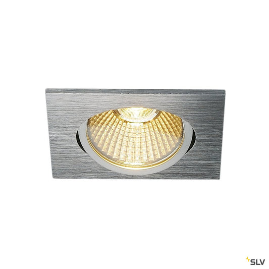 SLV NEW TRIA 68 LED DL SQUARE Set, alu-brushed, 9W, 38°, 3000K, inkl. Treiber