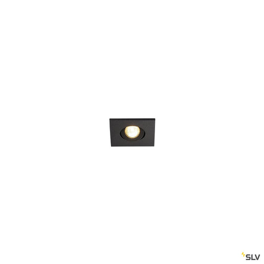 SLV NEW TRIA MINI DL SQUARE Set, mattschwarz, 30°, 3000K, inkl. Treiber, Clipfed.