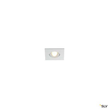 SLV NEW TRIA MINI DL SQUARE, mattweiss, 30°, 3000K, inkl. Treiber, Clipfed.