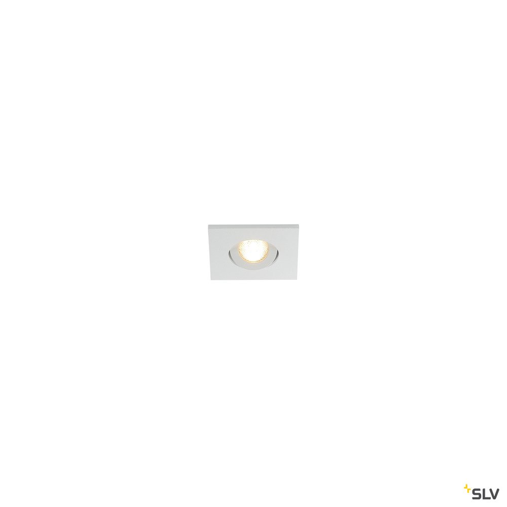 SLV NEW TRIA MINI DL SQUARE, mattweiss, 30°, 3000K, inkl. Treiber, Clipfed.