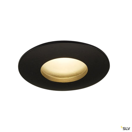 SLV OUT 65 LED DL ROUND Set Down- light, mattschwarz, 9W, 38°, 3000K, inkl. Treiber