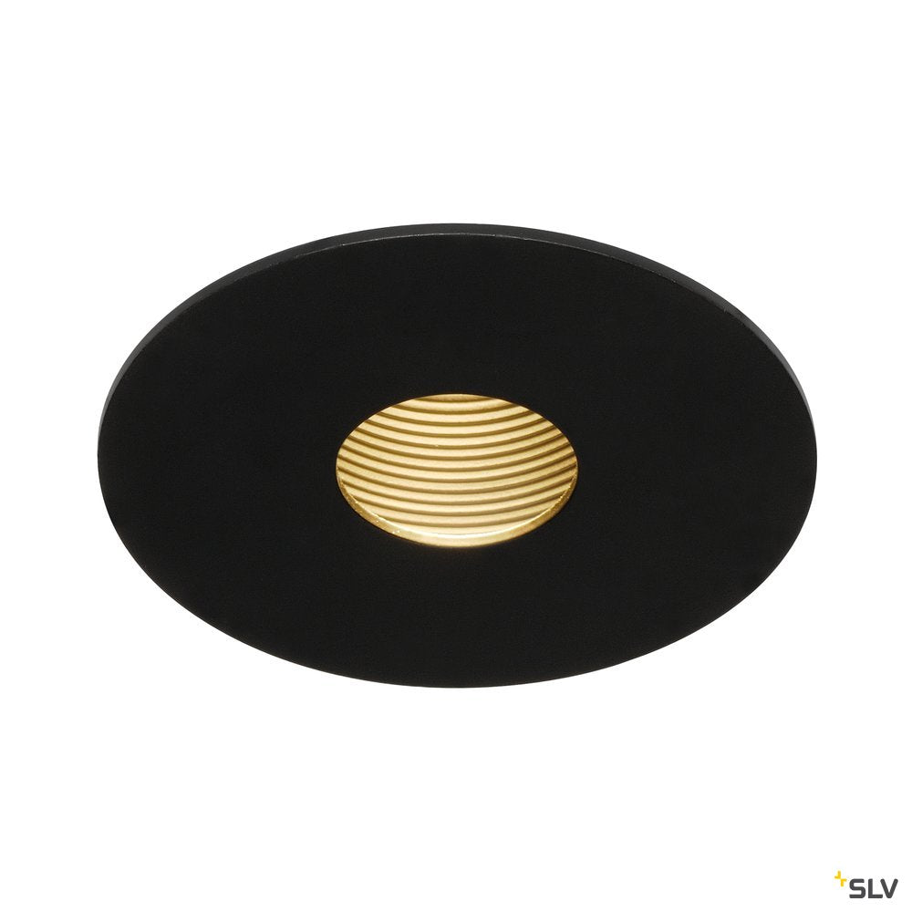 SLV H-LIGHT ROUND HOLE, mattschwarz, 12W, 20°, 2700K, inkl. Treiber, Clipfeder