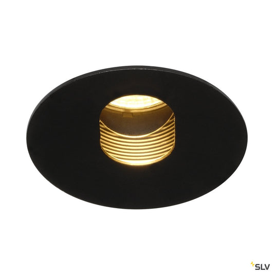 SLV H-LIGHT OVAL HOLE, mattschwarz, 12W, 20°, 2700K, inkl. Treiber, Clipfeder
