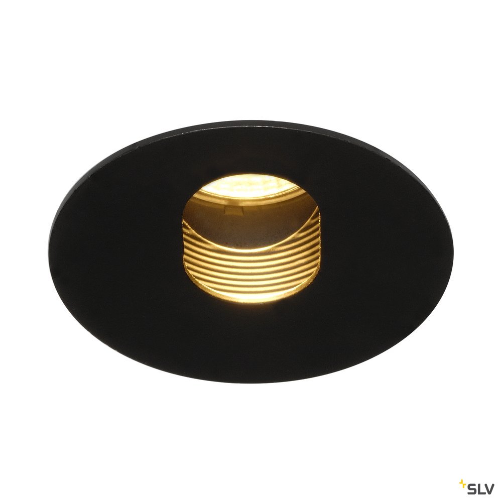 SLV H-LIGHT OVAL HOLE, mattschwarz, 12W, 20°, 2700K, inkl. Treiber, Clipfeder