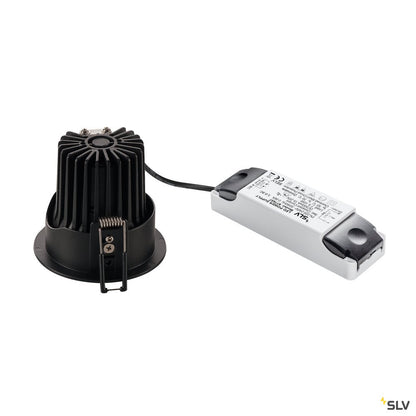 SLV H-LIGHT OVAL HOLE, mattschwarz, 12W, 20°, 2700K, inkl. Treiber, Clipfeder