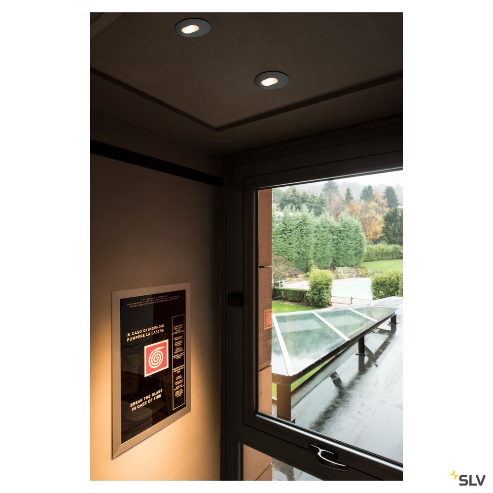 SLV H-LIGHT OVAL HOLE, mattschwarz, 12W, 20°, 2700K, inkl. Treiber, Clipfeder