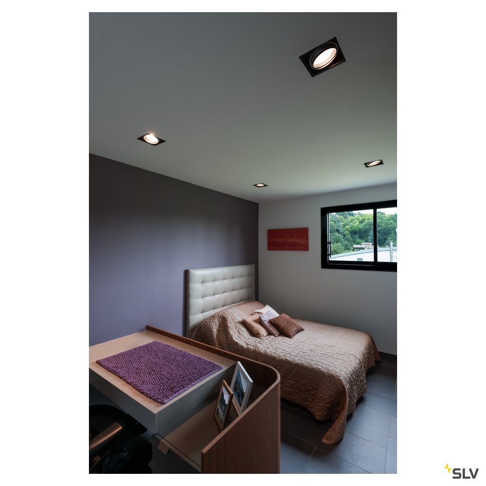 SLV AIXLIGHT PRO 1 FRAMELESS Einbaurahmen, inkl. Einbau-Kit, schwarz