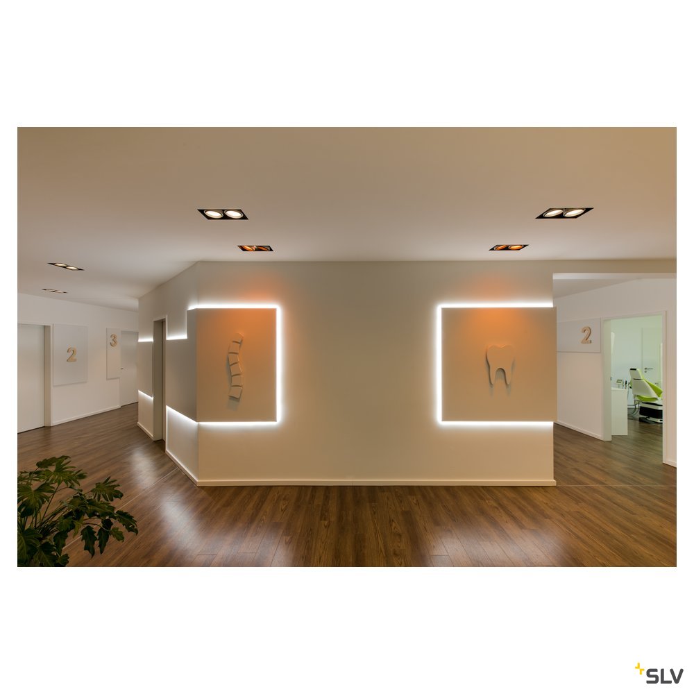 SLV AIXLIGHT PRO 2 FRAMELESS Einbaurahmen, inkl. Einbau-Kit, schwarz