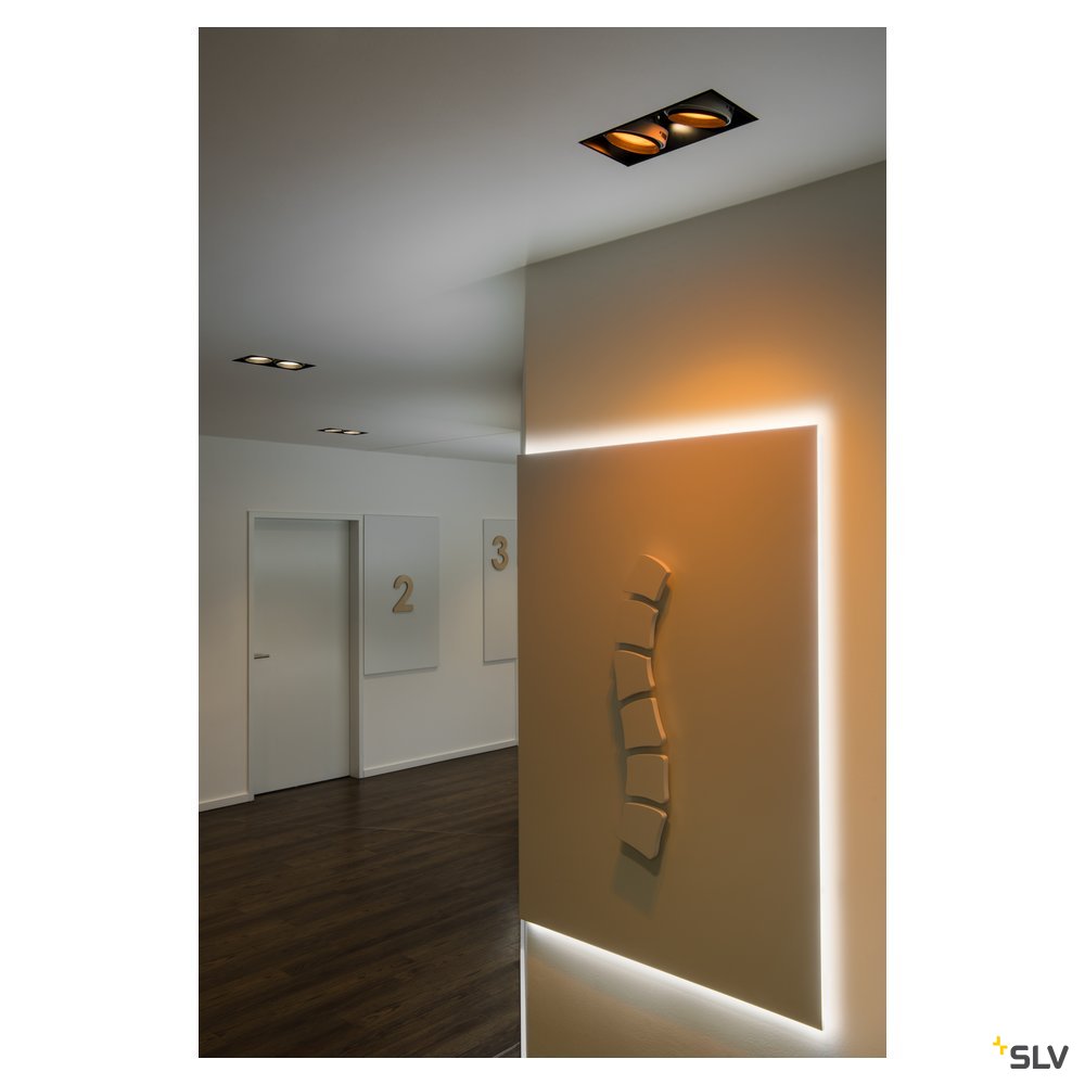 SLV AIXLIGHT PRO 2 FRAMELESS Einbaurahmen, inkl. Einbau-Kit, schwarz