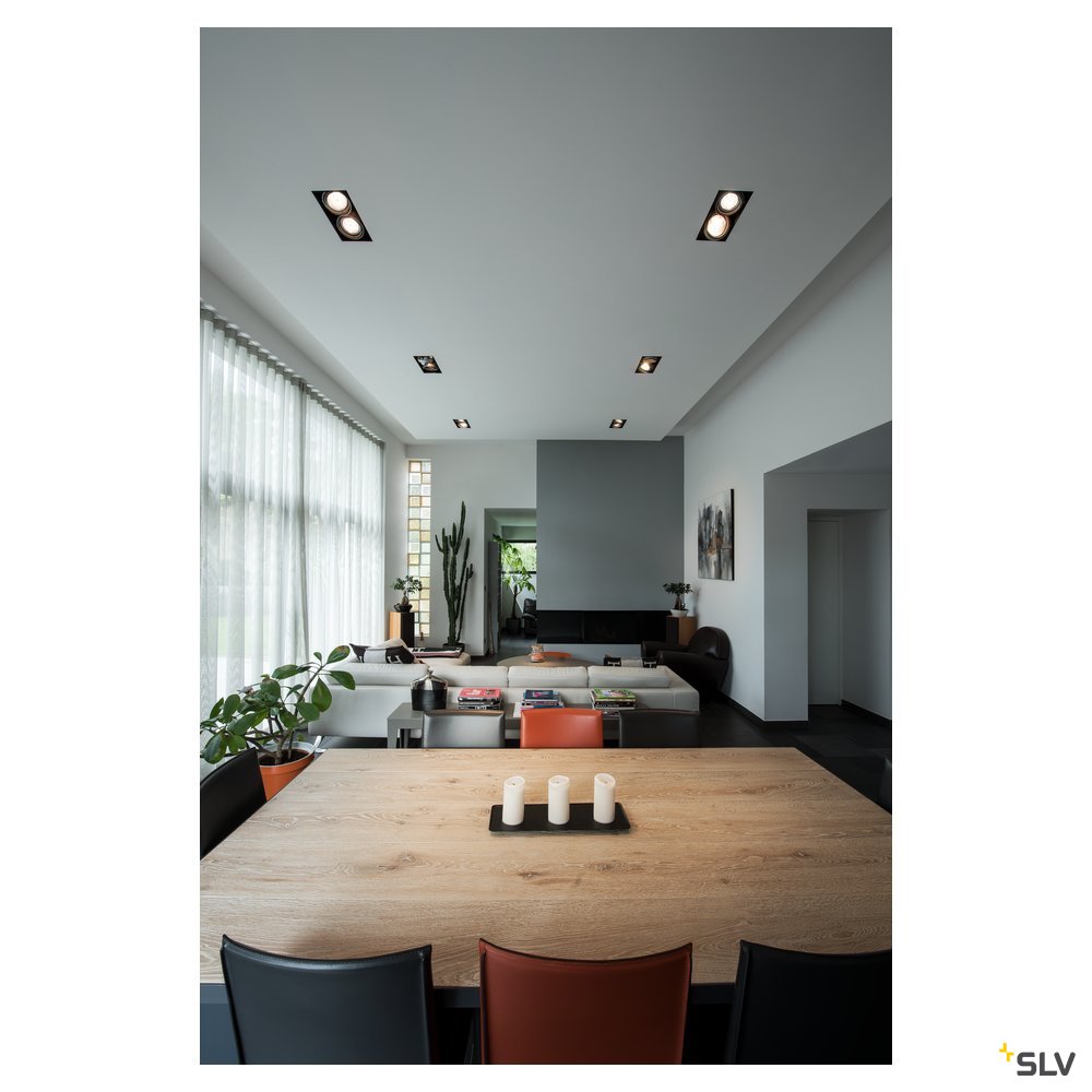 SLV AIXLIGHT PRO 2 FRAMELESS Einbaurahmen, inkl. Einbau-Kit, schwarz