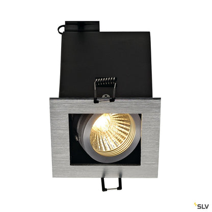 SLV KADUX 1 GU10 Downlight, eckig, alu brushed, max. 50W